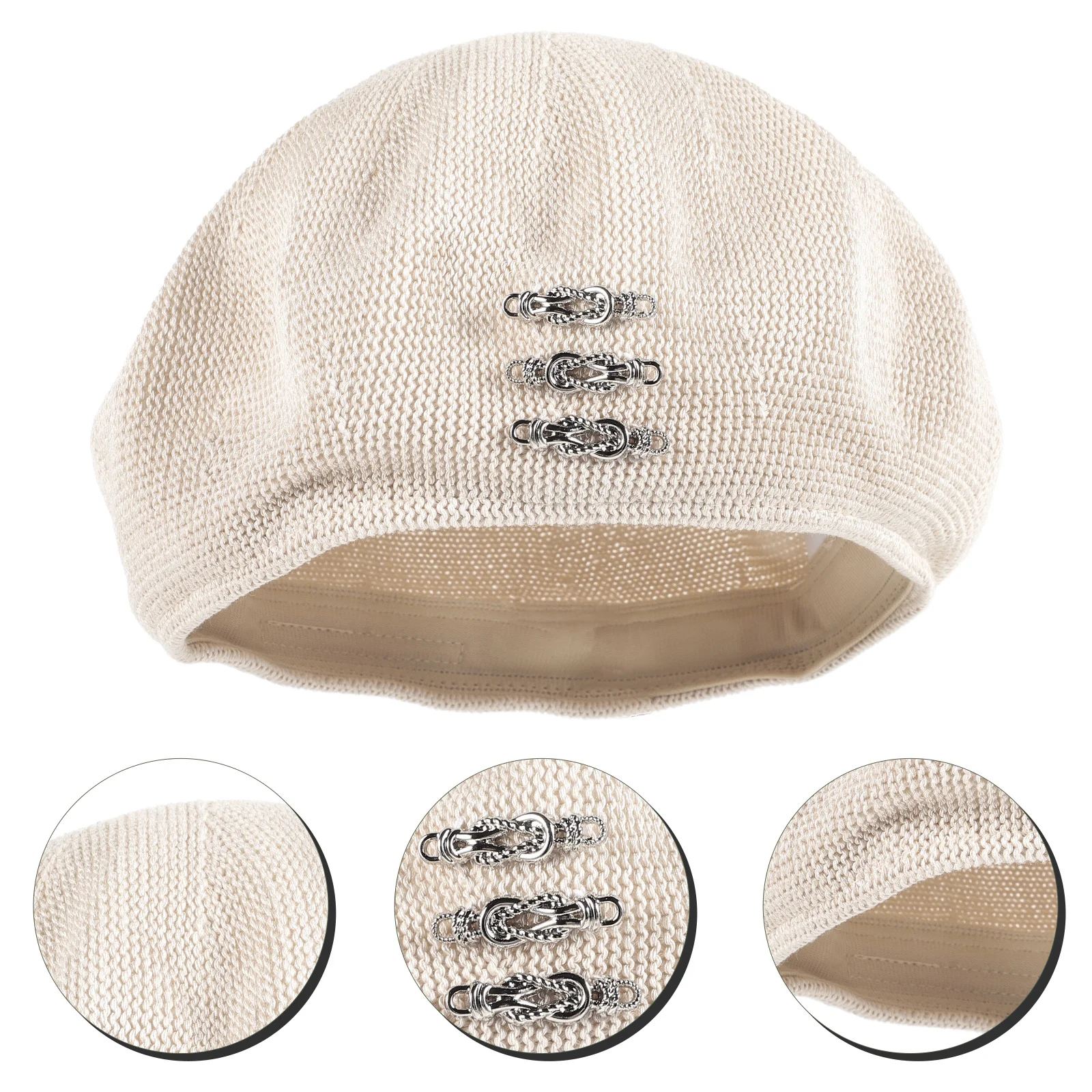 

Thin Beret Hat Vintage Polyester Travel Headwear Outdoor Wearable Artistic Beanie Caps For Women Men Fashion Accessory