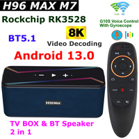 H96 MAX M7 TV Box Android 13.0 Rockchip RK3528 5G Dual Wifi 8K Video Decoding Media Player 7W*2 Output Bass Sound BT5.1 Speaker