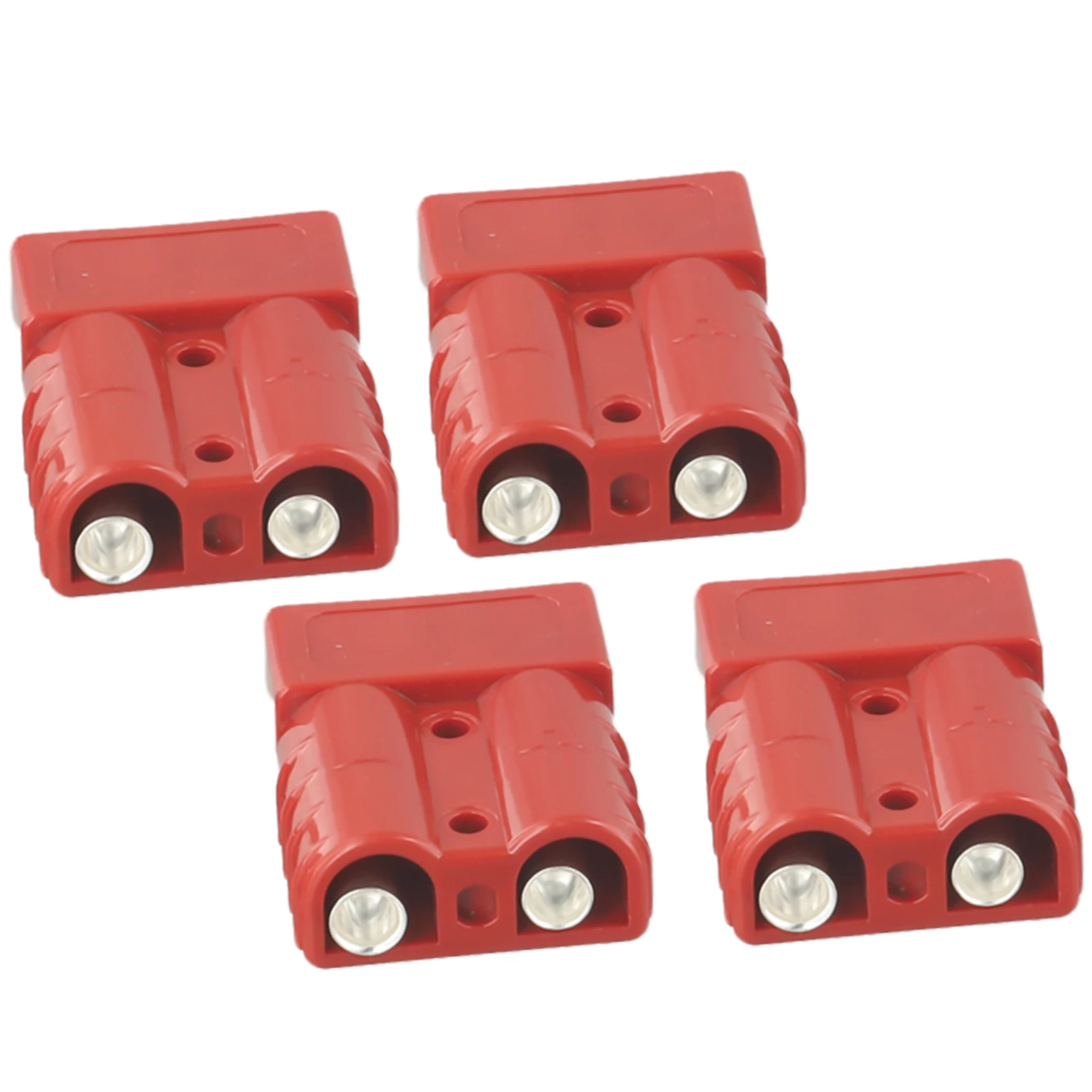 Set of 4 50AMP Forklift Battery Cable Terminal Connectors with Mechanically Keyed Housing for Secure Connection