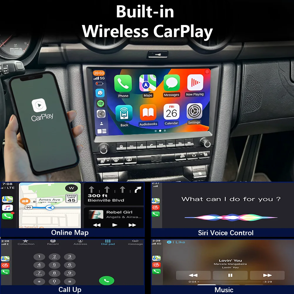 CHSTEK Android 14 Car Radio Multimedia Player For Porsche Boxster 987 Cayman 911 997 Carplay Autoradio WIFI 4G GPS BT Head Unit