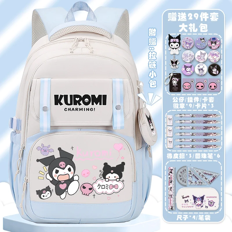 Sanrio-mochila escolar Clow M para estudiantes, morral bonito de dibujos animados de Anime, gran capacidad, protector de columna vertebral