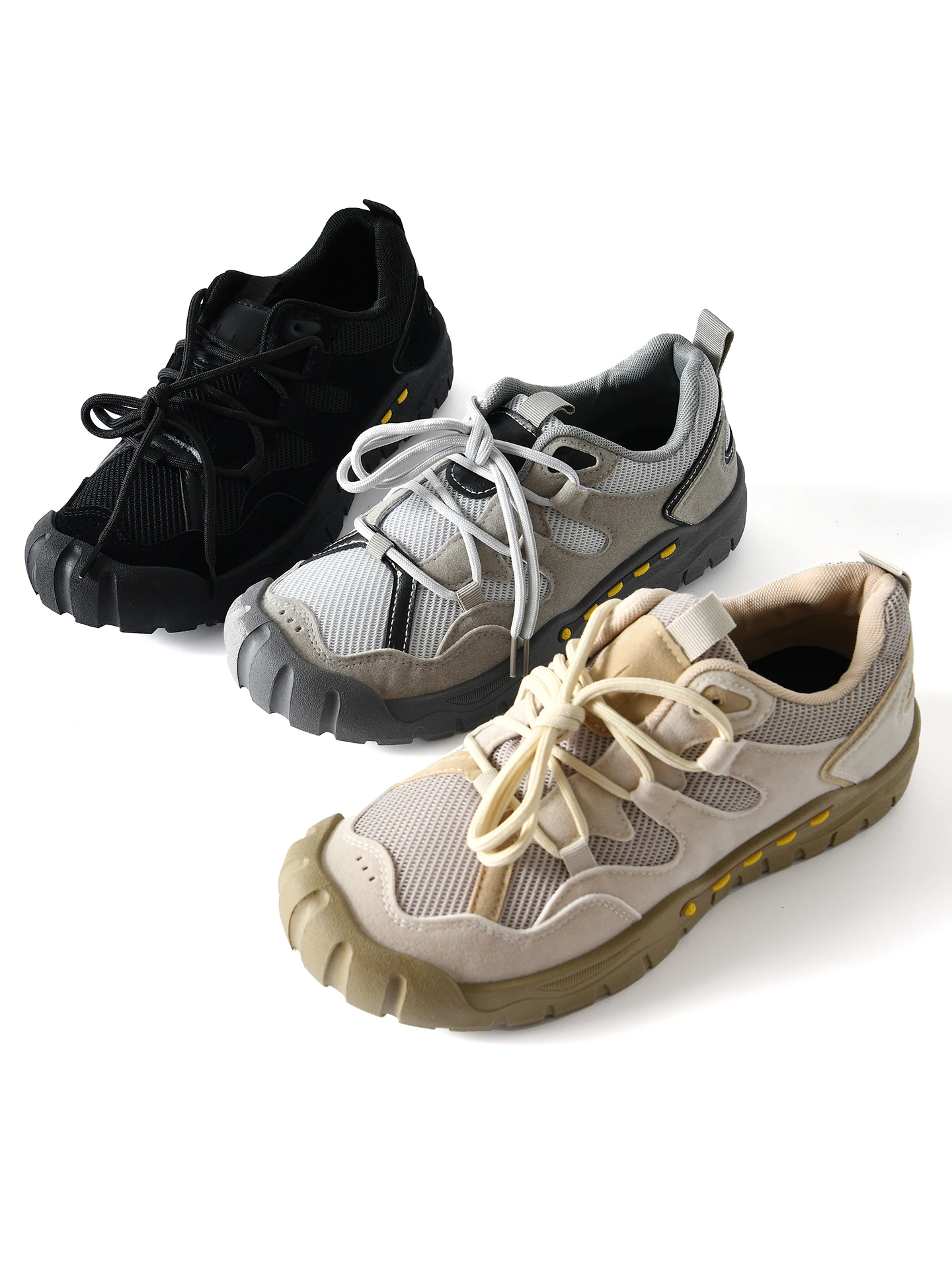

Men's Low-Top Hiking Sports Shoes Anti-Slip Wear-Resistant Breathable Mesh Company Single Outdoor Leisure Shoes for Autumn