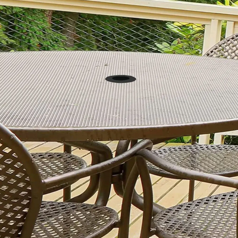 

4Sets Umbrella Hole Ring with Silicone Cover Heavy Duty Table Umbrella Fixation Kit for Yard Garden Parasol Protection