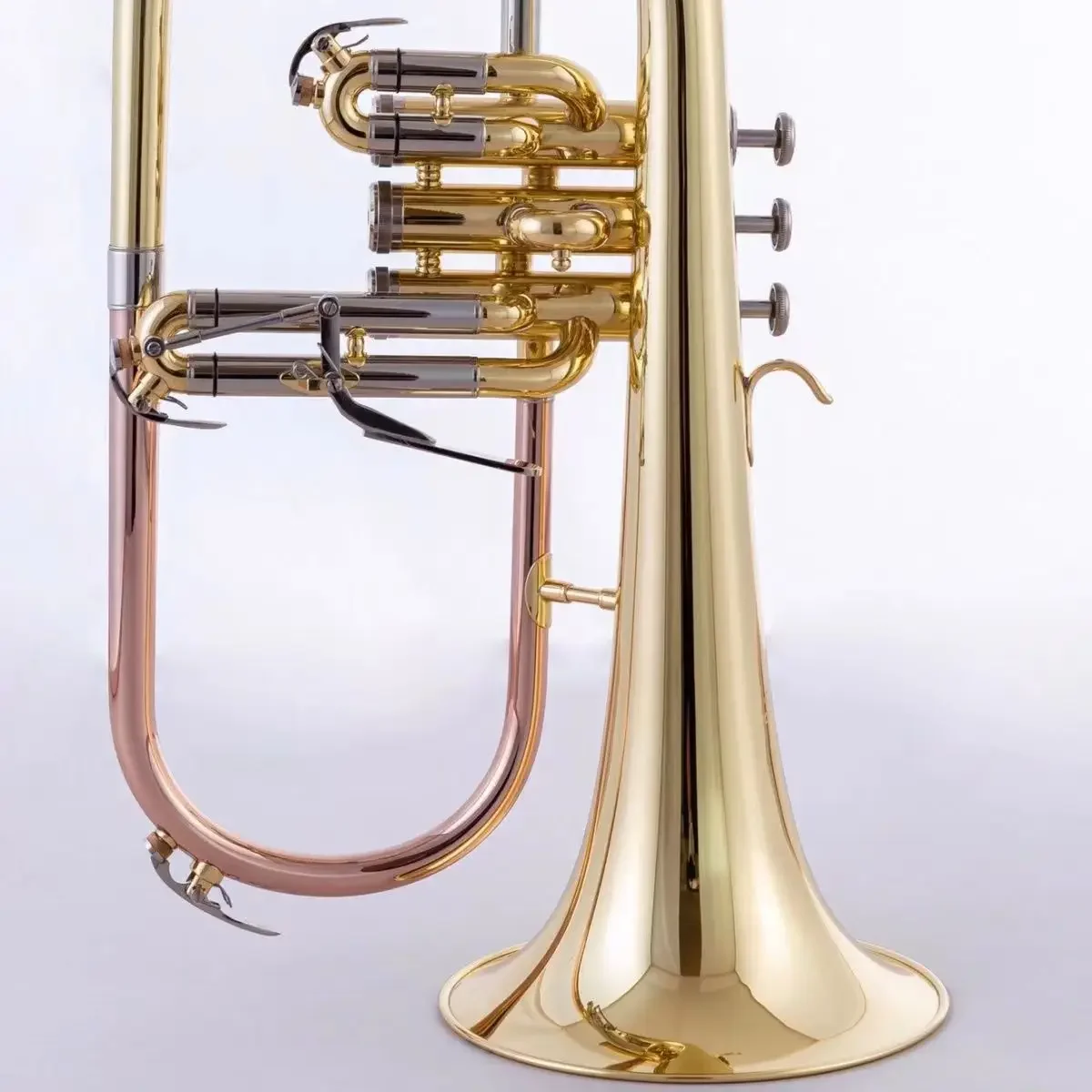 Bb Flugelhorn Gold Phosphorus & Copper with Case Mouthpiece Trumpets Flugelhorn Musical Instruments