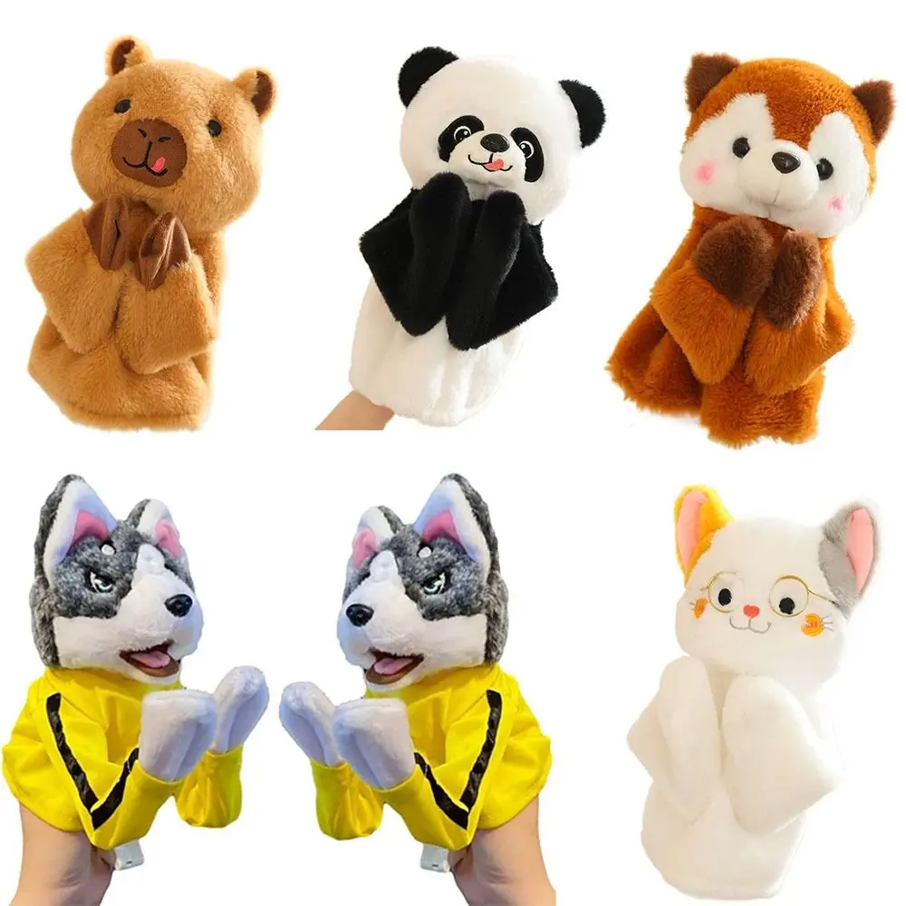 1/2Pcs Neue mit Sound Boxen Hund Puppe Schlacht Kinder Geschenke Husky Vocal Handpuppe Plüsch Interaktives Spielzeug