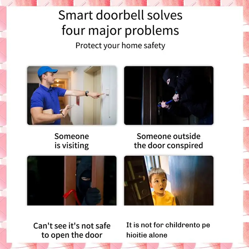 JAJA Tuya Smart Home Doorbell Camera Tahan Air Wifi Video Intercom 1080P Perlindungan Keamanan Luar Ruangan Audio Dua Arah