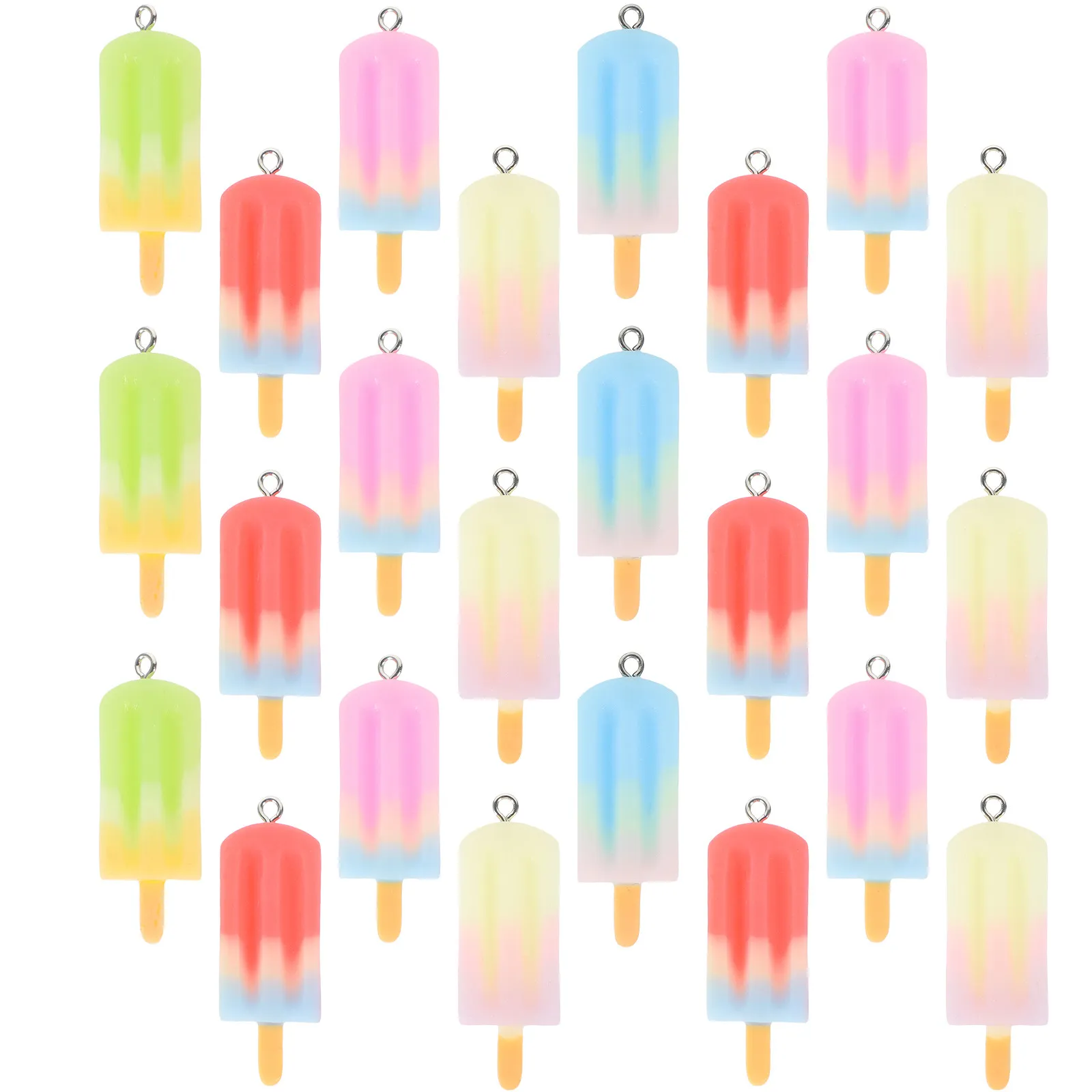 

25 шт. подвесок-шармов в виде мороженого, креативные смоляные шармы для изготовления украшений своими руками: браслетов, серег, брелоков, а также для создания других ювелирных изделий