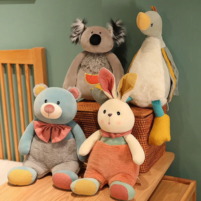 

23/35/48cm The New Warm Series Plush Animal Dolls Bear Rabbit Koala Big Geese Children Toys Animal Crossing stuffed animals