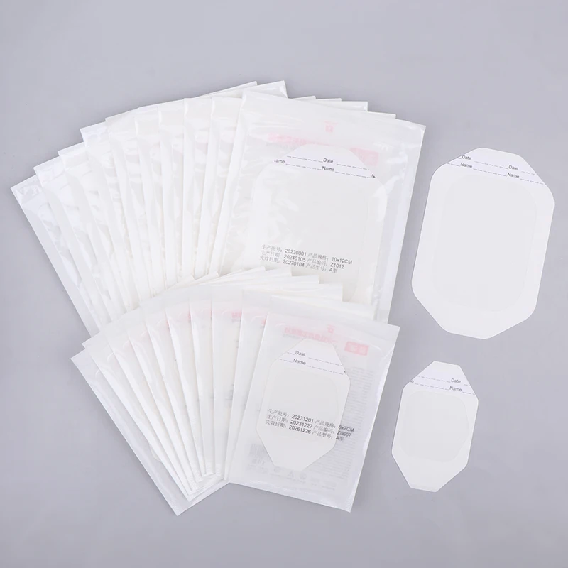 6X7cm/10x12cm Transparent Film Dressing Waterproof Wound Bandage Adhesive Patches Post Surgical Shower or IV Shield Tattoo