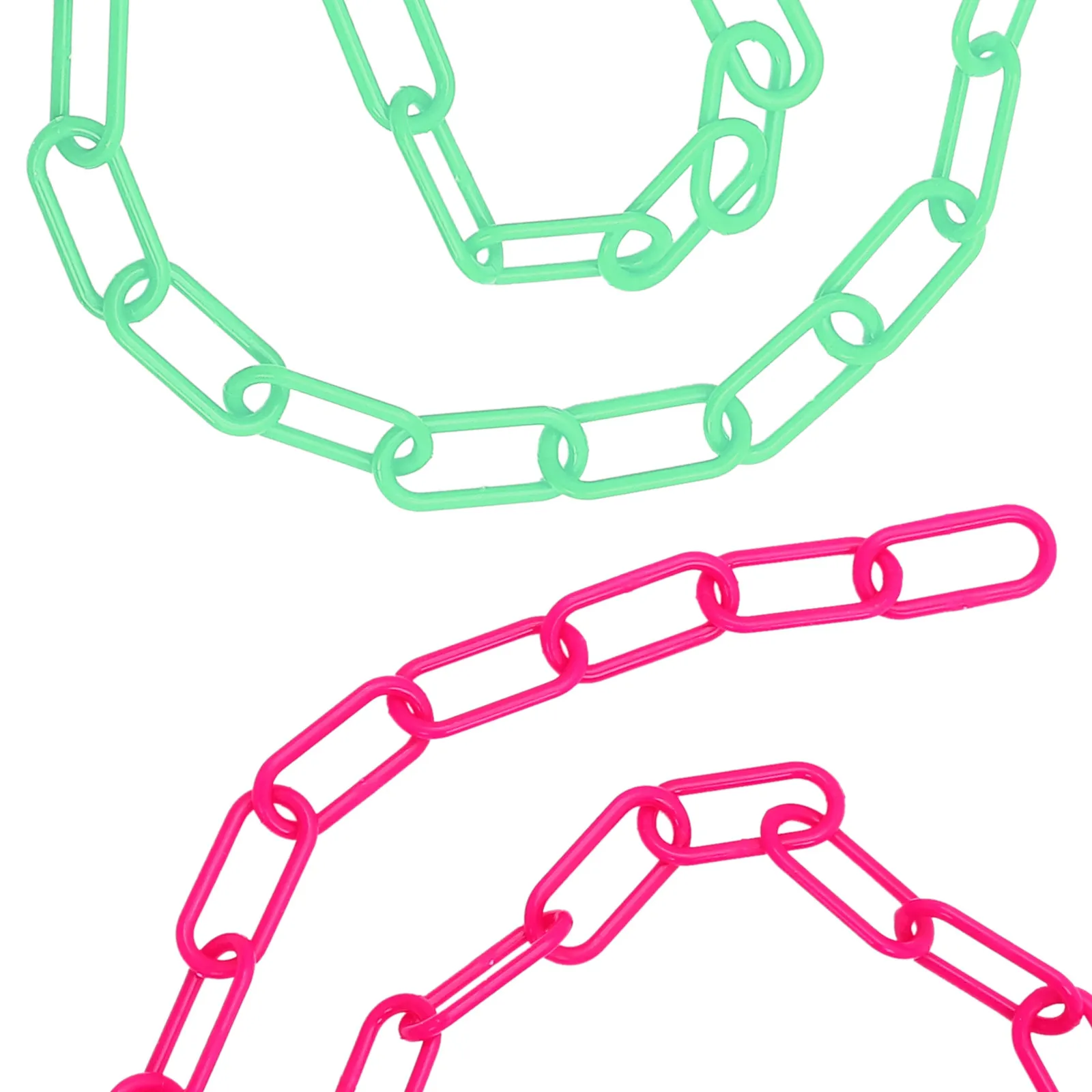 2Pcs Versatile Colored Plastic Chain for Safety Barriers Hanging Clothes Bags Dress Purse Chain Strap Small Bag Extender