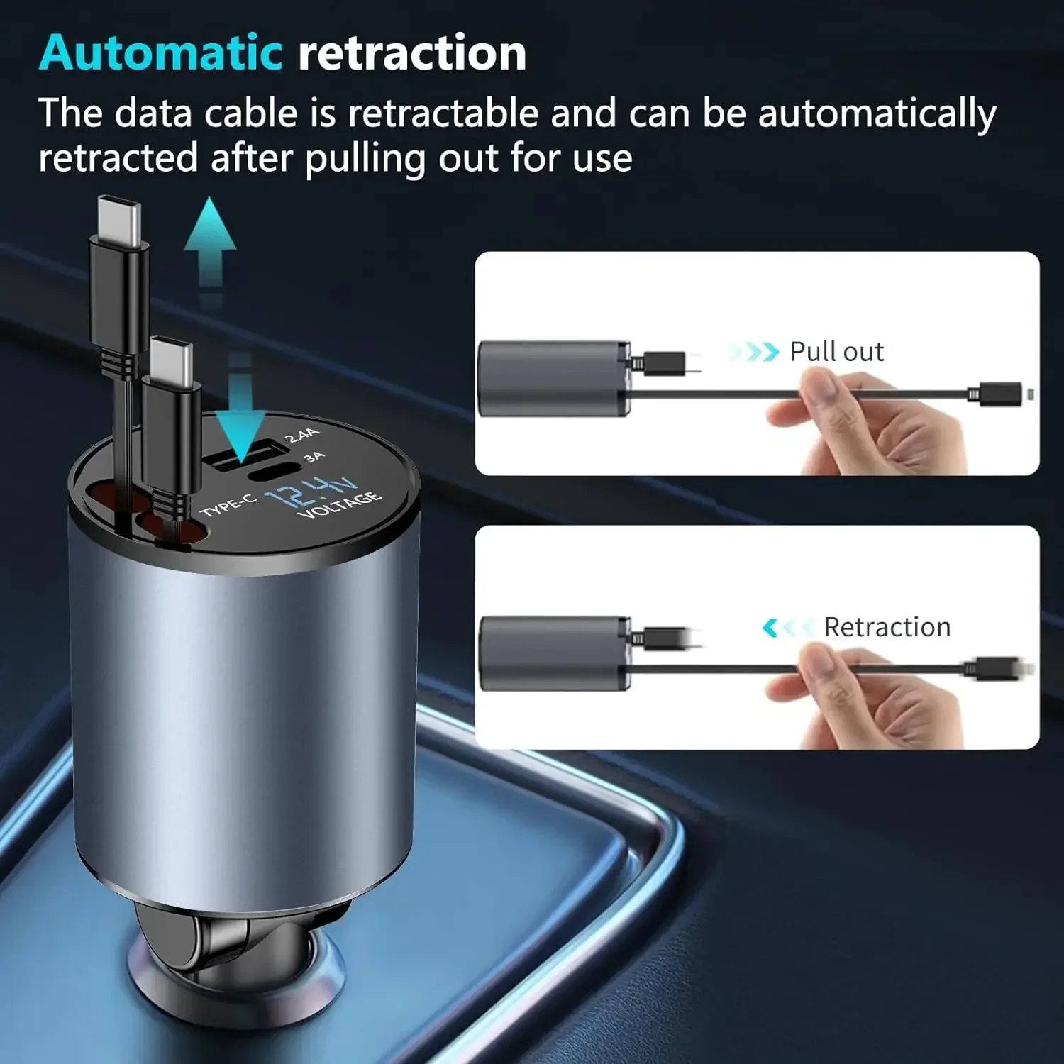 4 in 1 Car Charger 31.5\