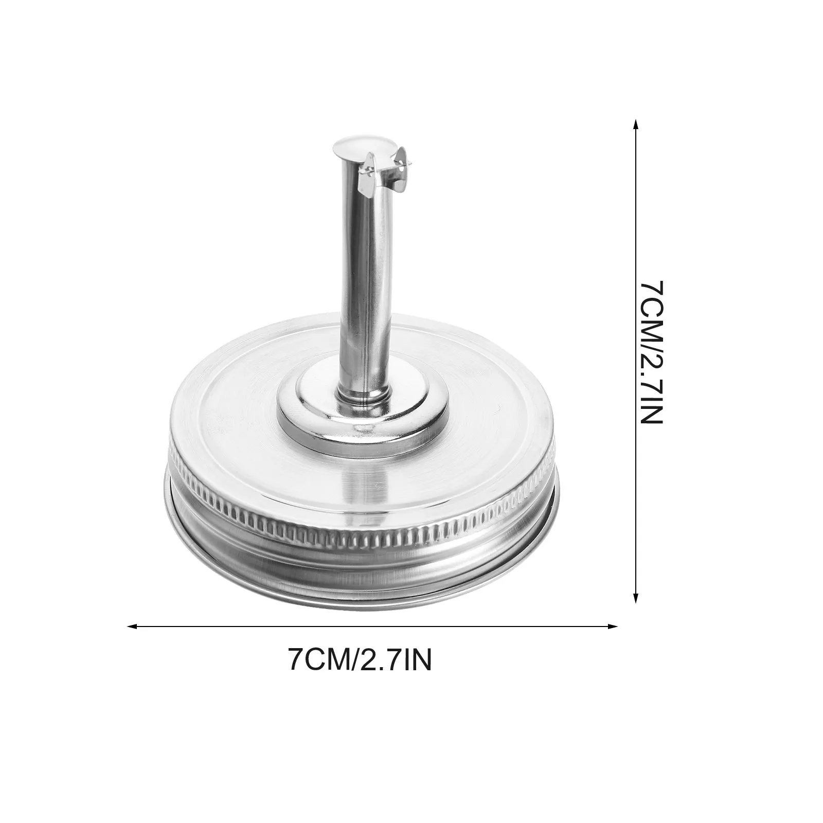 Wide Mouth Mason Jar Lids 2 Pack 70mm Aluminum Leakproof Threaded Caps for Freezer Fridge Dry Storage