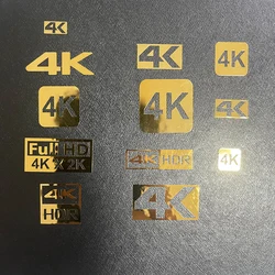 4K HDR FHD HD Certification Label TV Monitor Home Theater Mobile Phone Sticker Metal Transfer Sticker