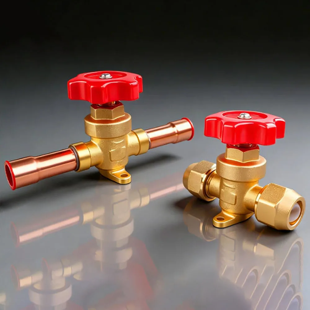 Air Conditioning Cold Storage Refrigeration Manual Valve Threaded Welding Connection Diaphragm Copper Tube Manual Valve