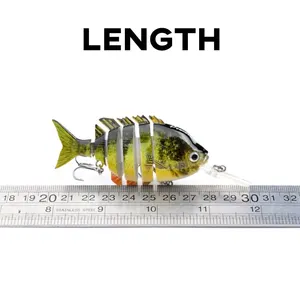Multi -Joint -Wobbler -Fischereiköder, harte künstliche Köder, 6 Segmente Bionische, lange Zunge, Down Tilapia Swimbait, 10 cm, 14g 6 Hauptverkauf von Tilapia -Ködern - №3