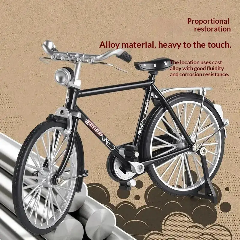 Handcrafted DIY Bicycle Model Kit 28-Inch Frame, Retro 1990s Aesthetic, Semi-Alloy Construction