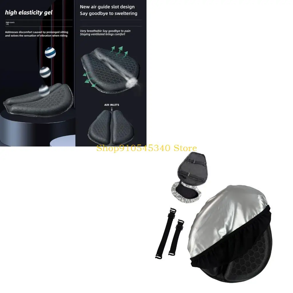 U2JA Motorbike Pad with Under-Seat Belt Hold and Vented Mesh Layer