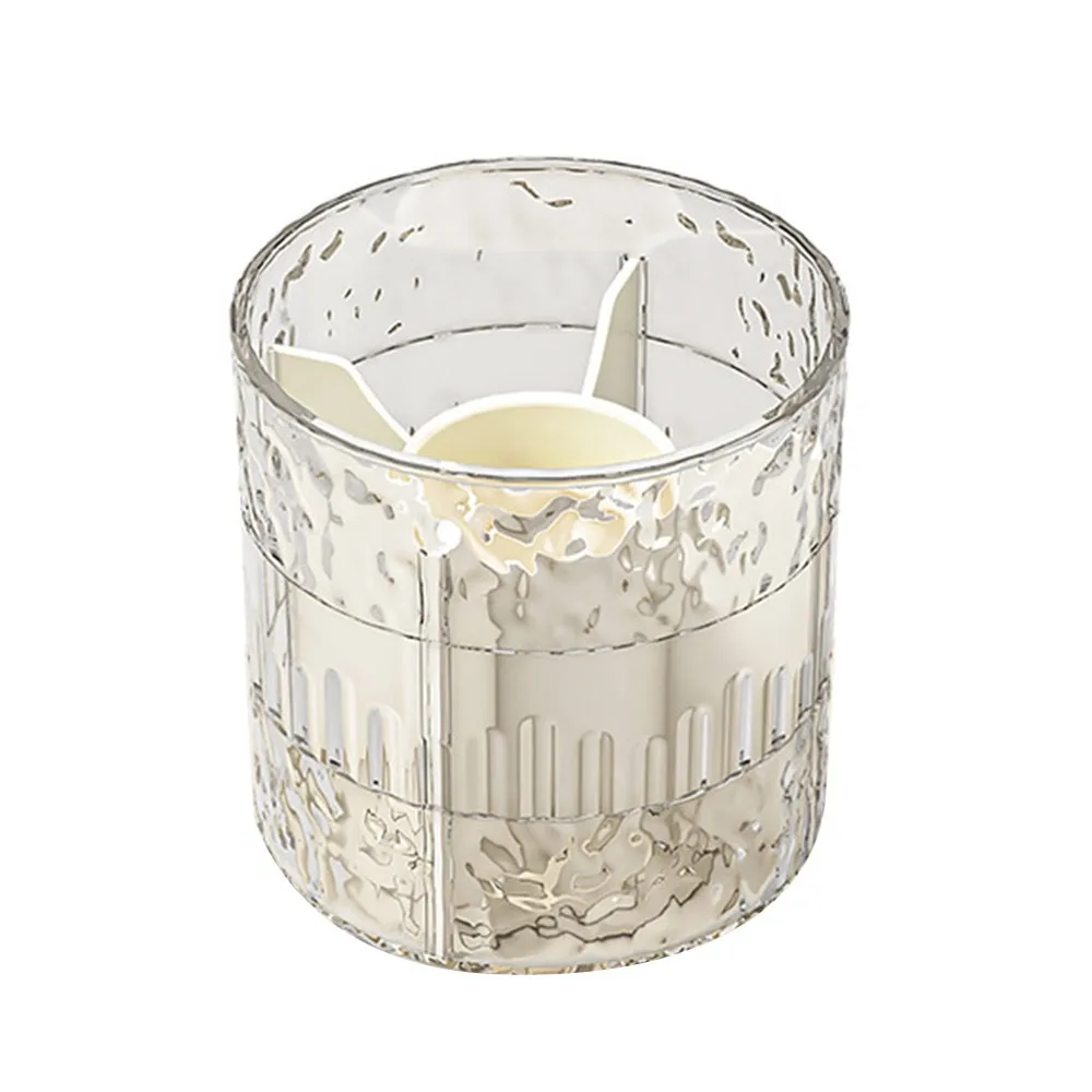 

Durable Rotatable Pen Holder Large Capacity Removable Pencil Case Transparent Makeup Brush Storage Bucket