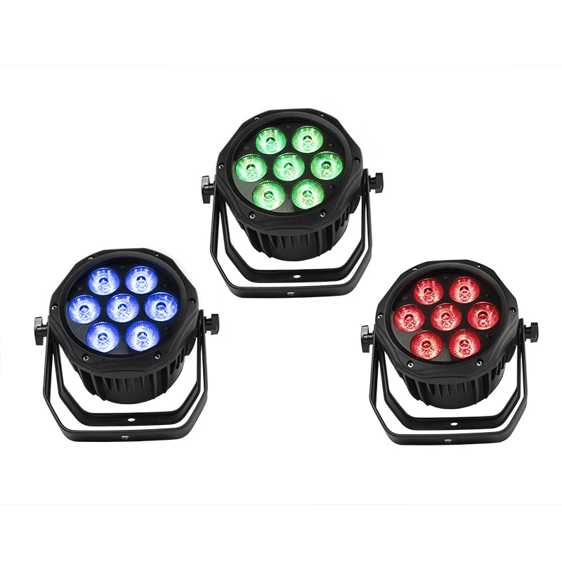 SHEHDS 1pcs LED Waterproof 7x18w RGBWA+UV Aluminium Par DJ Light For Disco Parties Theater Christmas Stage Lighting