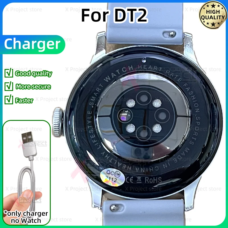 スマートウォッチ用ワイヤレス充電器,スマートウォッチ用電源アダプター,dtno1,dt2,ワイヤレス充電,オリジナルケーブル充電,us,eu,ukプラグ