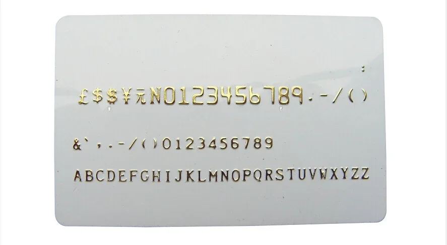 Machine de gaufrage d'étiquettes manuelle, machine de gaufrage de cartes en PVC