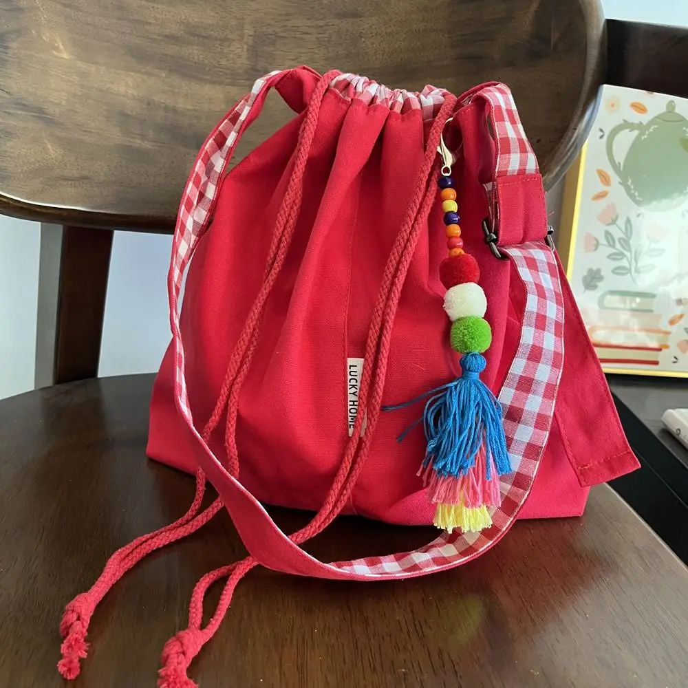 

Simple Large Capacity Drawstring Tote Bag Casual Leisure Denim Shoulder Bag Cowboy All-match Casual Canvas Bag Travel