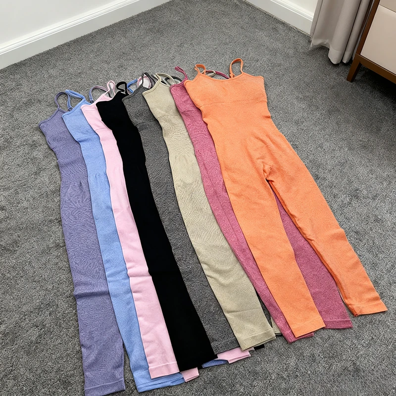 

1pcs Seamless Jumpsuits Women's Tracksuit Yoga Set One Piece Fitness Workout Rompers Sportswear Gym Set Workout Yoga Clothes
