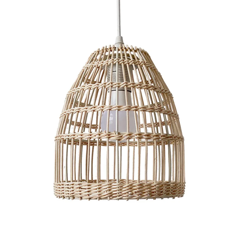 

Chinese Wicker Rattan Wave Pendant Light modern Rustic Art Hanging Lamp Living Room Dining Room Balcony Home Decor Light Fixture