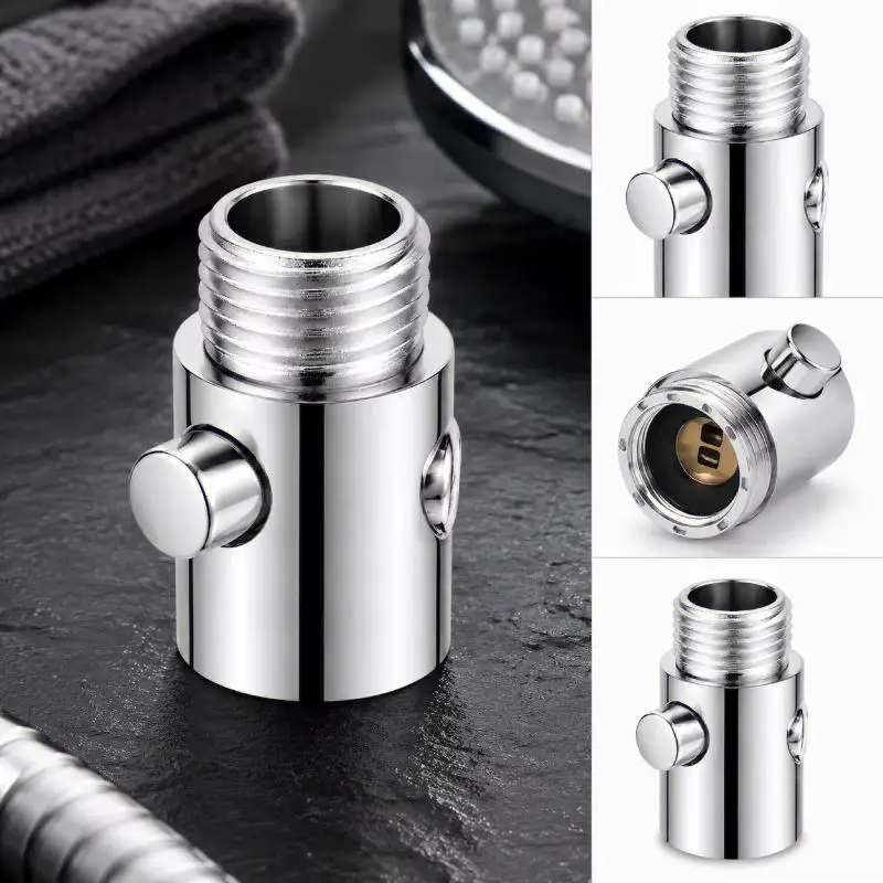 New#Quick Pause One-Button Shower Head Control Switch Water Flow Stop Valve Bathroom Accessory Shower Head Controller