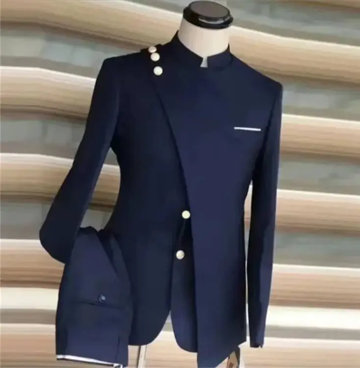 

New men's dress men's wedding party dress bridegroom best man tuxedo performance suit （Jacket+pants）