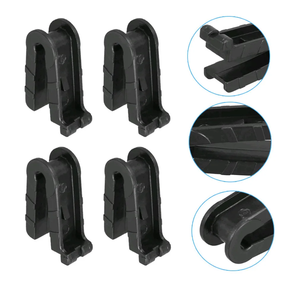 4PCS Auto External Universal Accessories Car Front Wiper Blade Arm Adapter Clip J Hook Type A C D Black Car Wiper Arm Parts