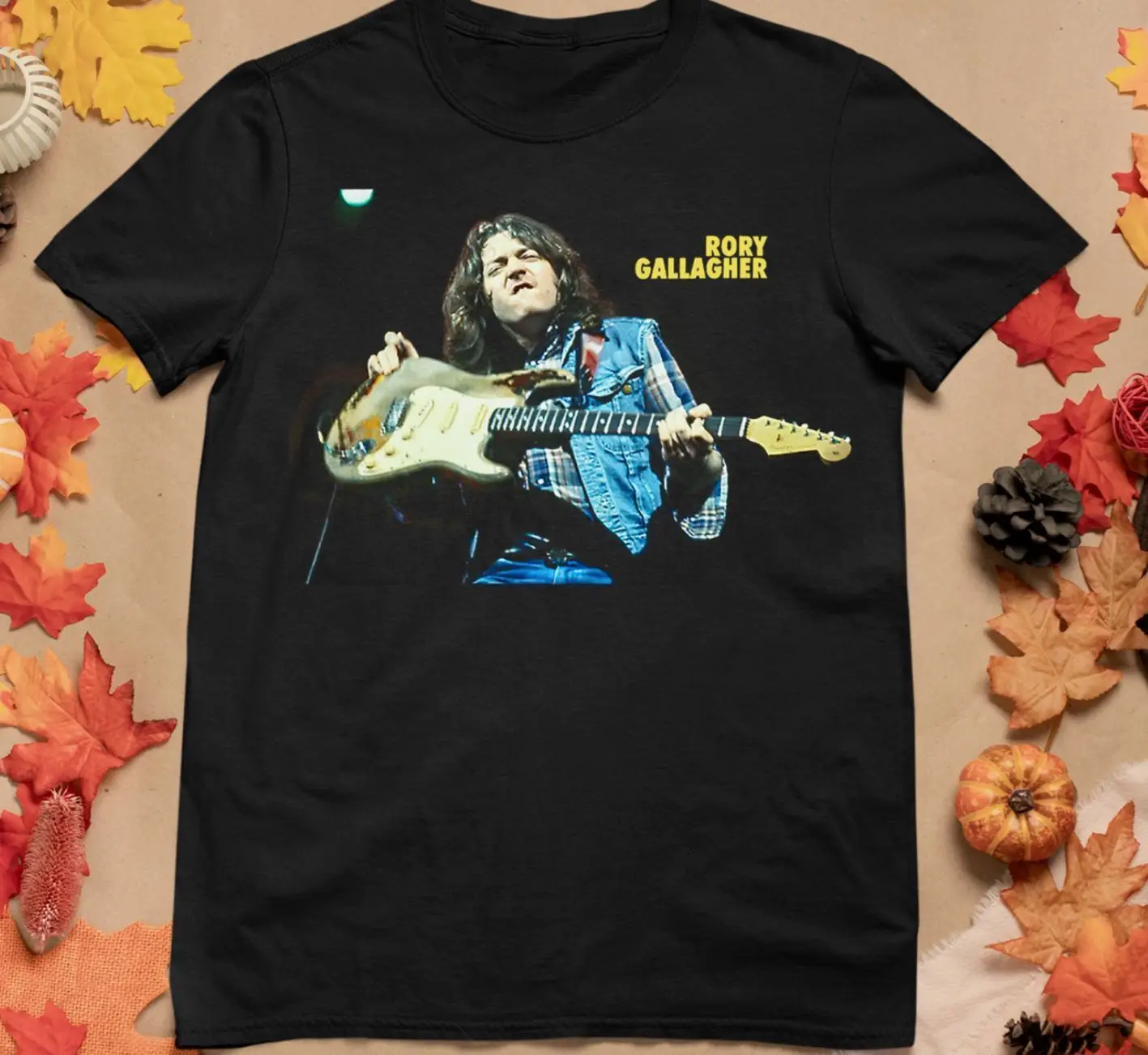 Hot Singer Rory Gallagher Black Cotton T Shirt Men All Size S M L 2345XL