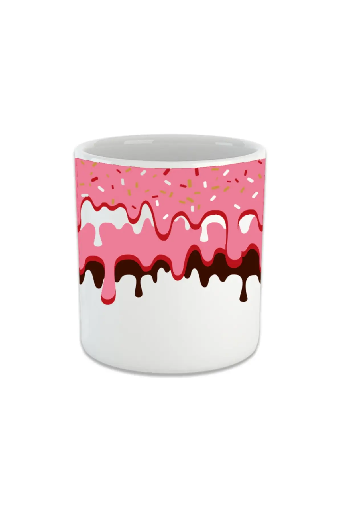 DOLBOVI pink chocolate patterned Double cup cup cup cup cup coffee cup with coffee cup