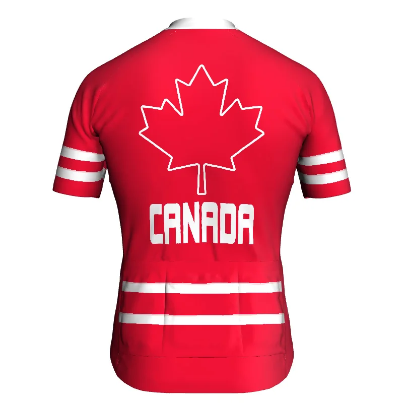

Canada Bike Clothes Short Sleeve Cycling Jersey Shirt Road Wear Downhill Top Bicycle Jacket Bib Stretch Sweater Bikewear Arrivee