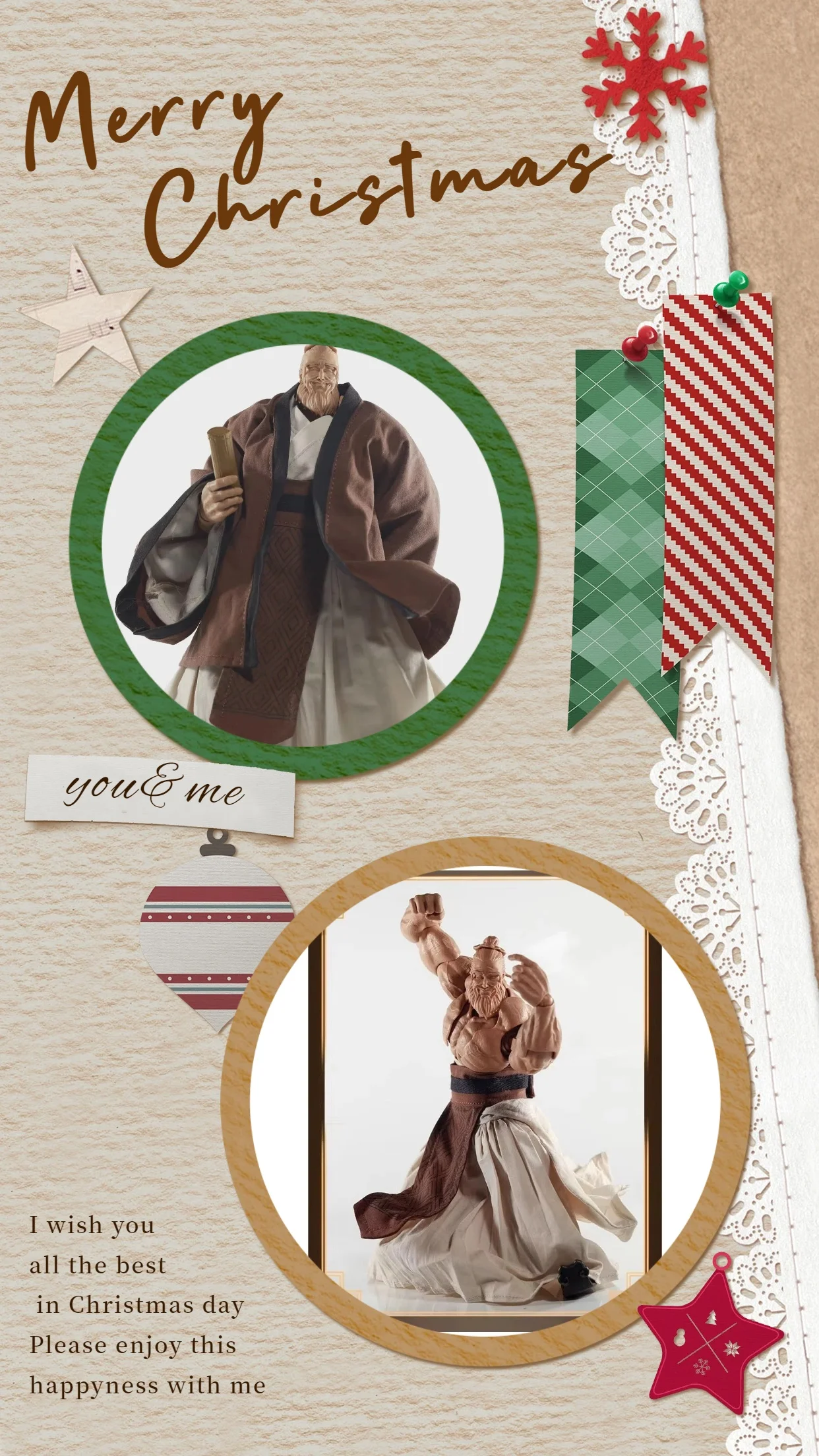 

【No Figure】Romankey 1/12 Scale Male Soldier Confucius Robe Brown White Traditional Hanfu For 6in Action Figure Model Notaman