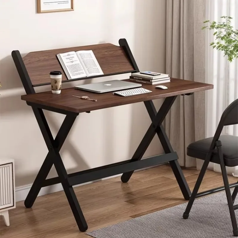 Metal Foldable Eco-Friendly Computer Desk 27.6 Monitor Shelf Easy Assembly Small Space Home Office Study Surface Material Metal