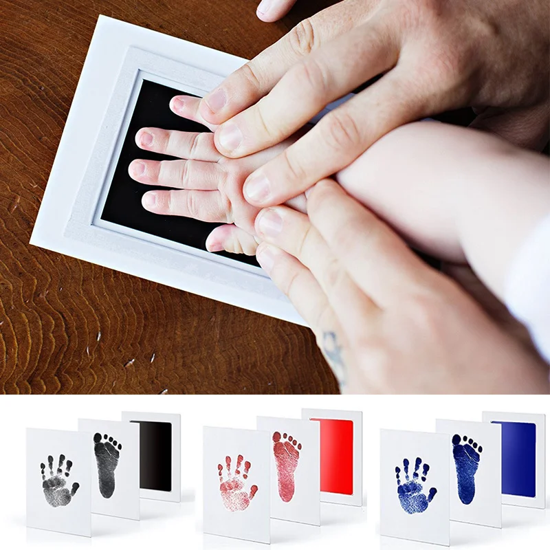 Baby Handprint Footprint Non-Toxic Newborn Imprint Kit Child Footprint Ink Pads Safe Kids Souvenirs Gift Baby Care Accessories