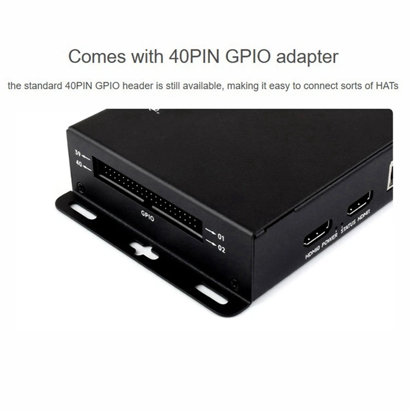 حافظة معدنية CM5 لوحدة حساب Raspberry Pi 5 IO مع مروحة تبريد