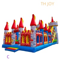 by ship to port, 14x6m giant inflatable Slide Commercial bouncer Jumping Bouncy Castles playground
