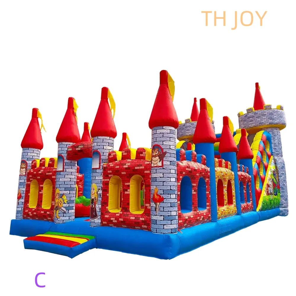 by ship to port, 14x6m giant inflatable Slide Commercial bouncer Jumping Bouncy Castles playground