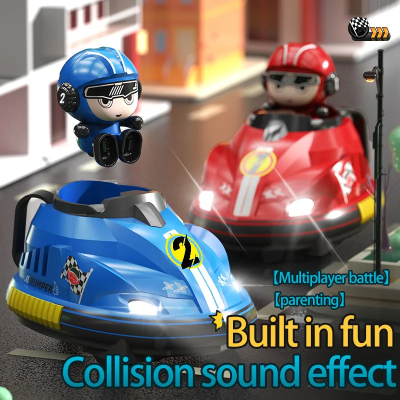 2 Player RC Bumper Car Toy Remote Control Collision Drift Kart Interactive Racing Car Electric Launch Toy for Birthday Gift view 2