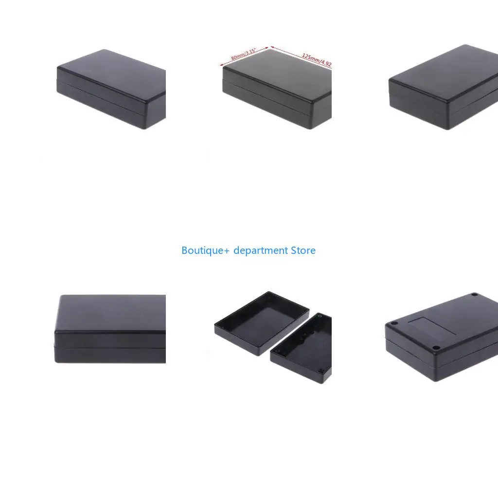 E1PD 125x80x32mm Black Waterproof Box Electronic Project Instrument for Case