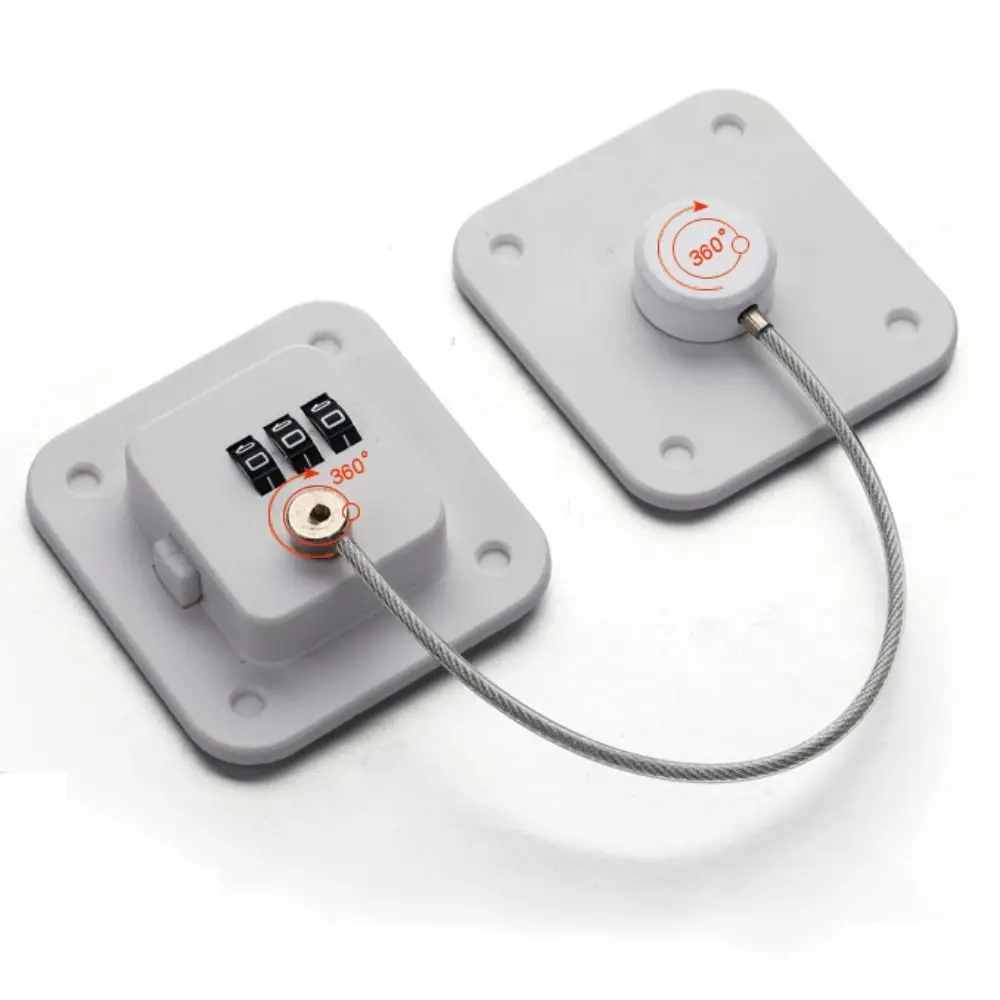 

Безопасность 3-значный замок с паролем для окна без перфорации с клейким замком безопасности для детей Черный/белый кодовый замок из АБС-пластика