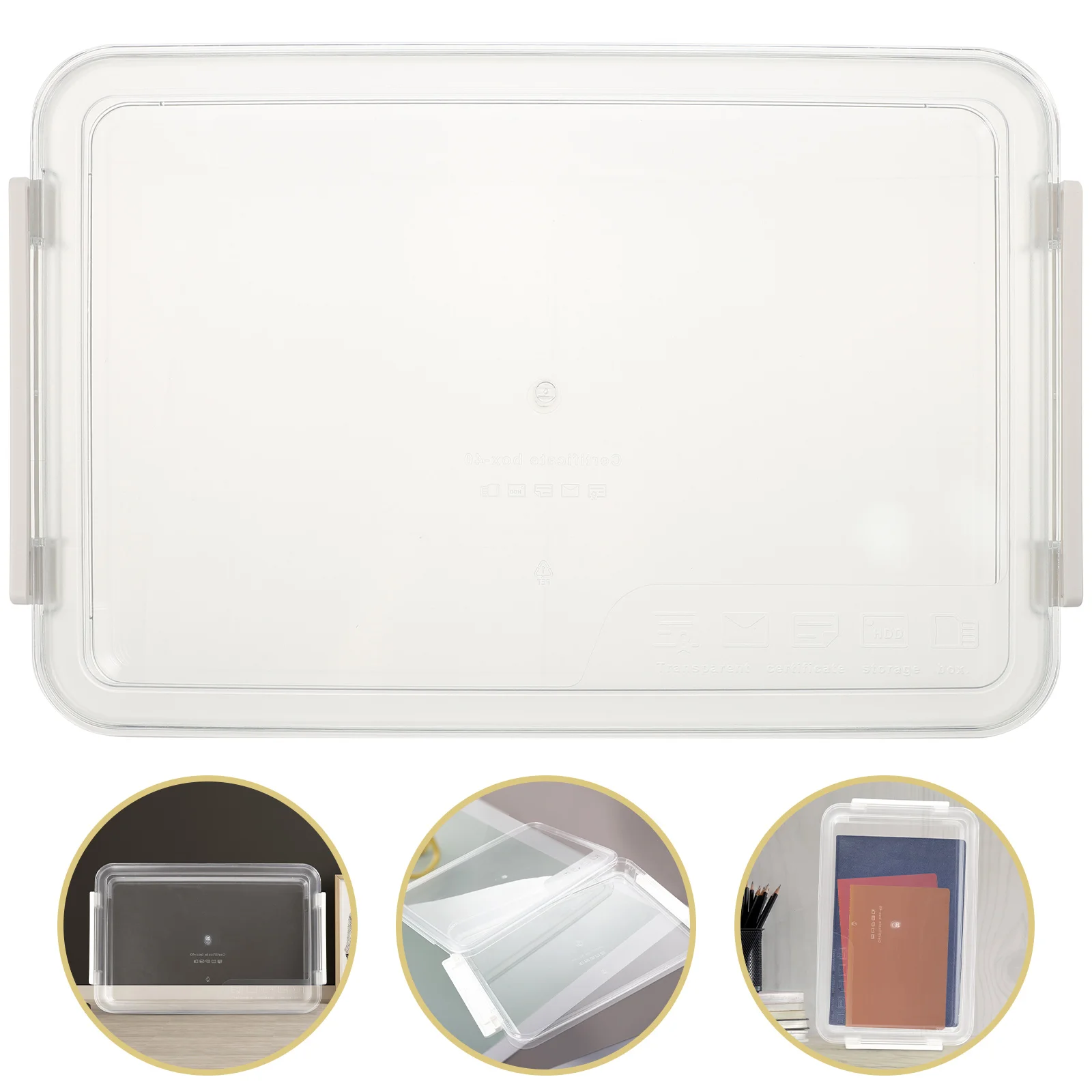 

File Box Household Case Office Desk Paper Organizer Supply Multi-functional Desktop Grid Holder for