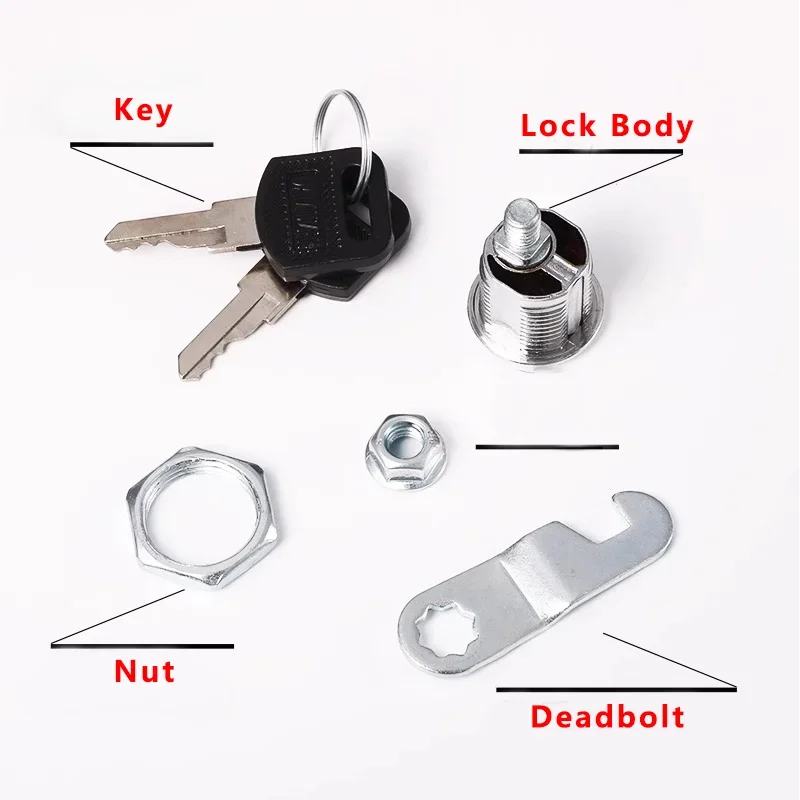 5/20/100SETS Metal Rotary Button Key Switch Push Lock Switch Latching Cylinder Cabinet Security Locker 16mm 20mm 25mm 30mm 35mm
