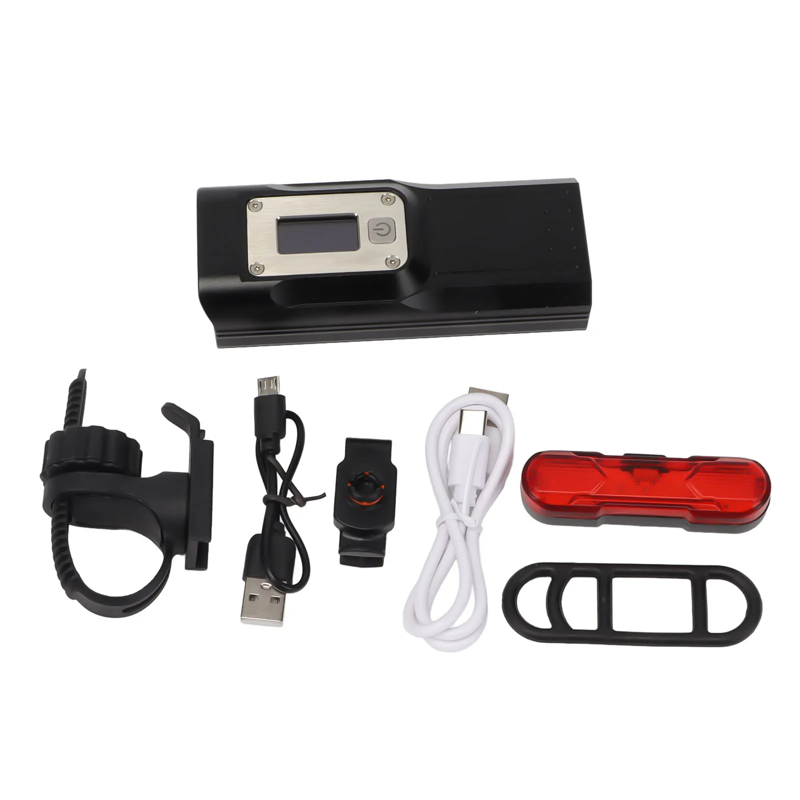 

Фонари для горного велосипеда, цифровой светодиодный дисплей, перезаряжаемый 2000LM, супер яркая водонепроницаемая велосипедная фара с задним фонарем