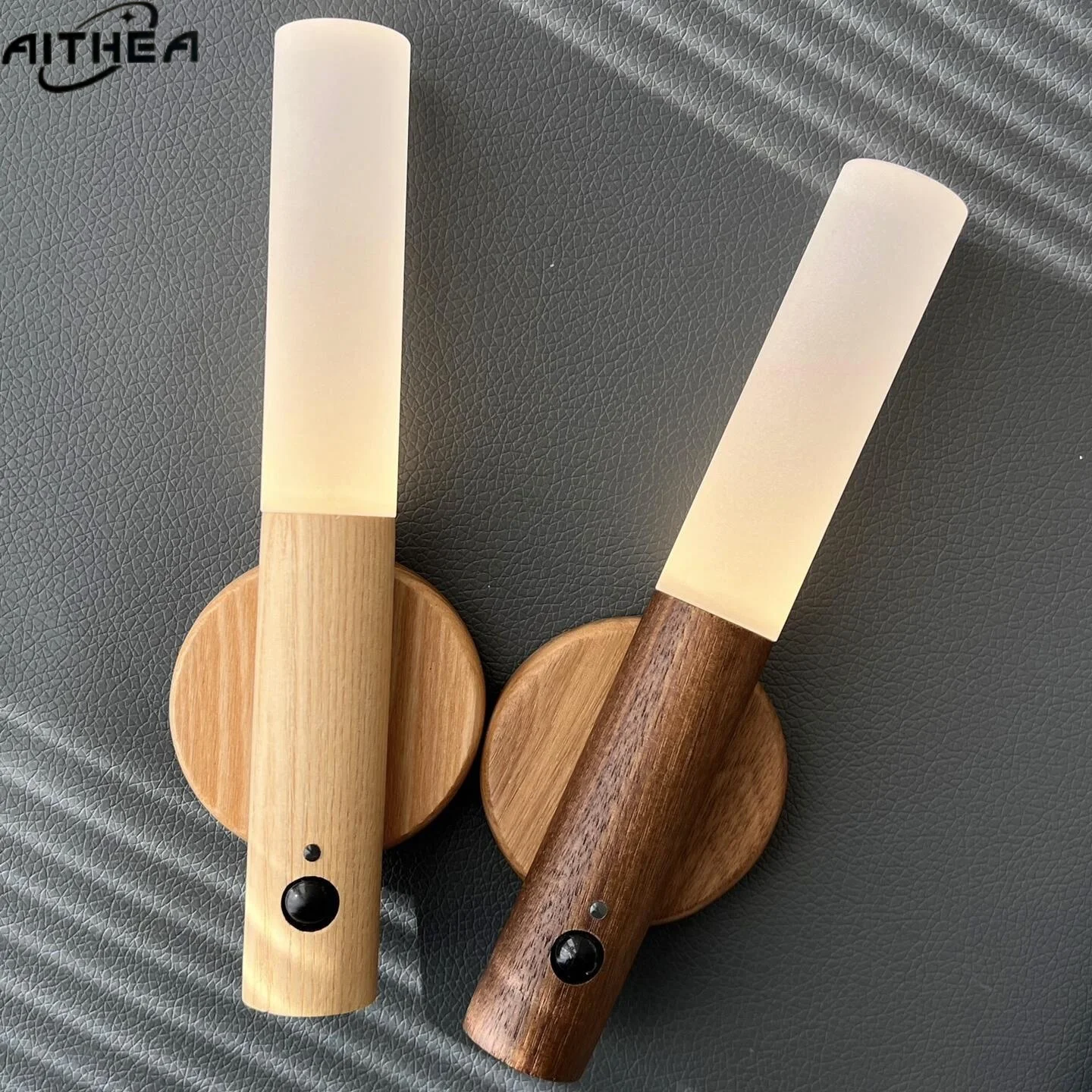 AITHEA Smart Wooden Magnetic Suction Rechargeable Human Body Sensing Lamp for Staircase Corridor Bedroom Atmosphere