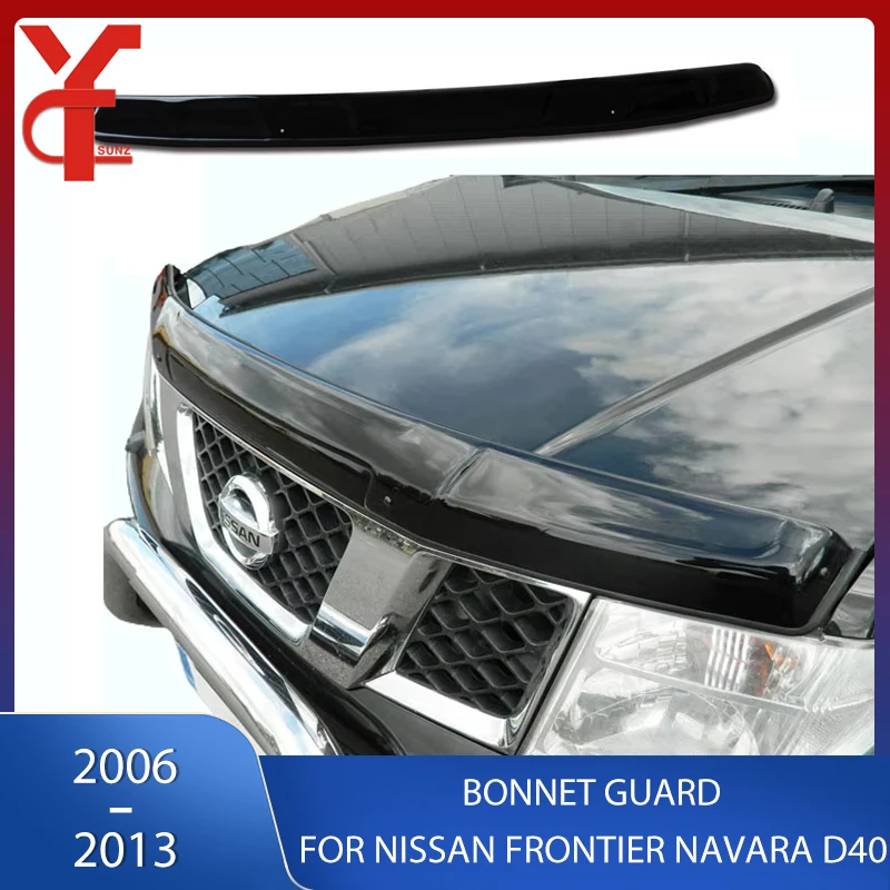 

Acrylic Bonnet Guard Accessories For Nissan Navara Frontier D40 2006 2007 2008 2009 2010 2011 2012 2013 Bonnet Hoop Scoop YCSUNZ