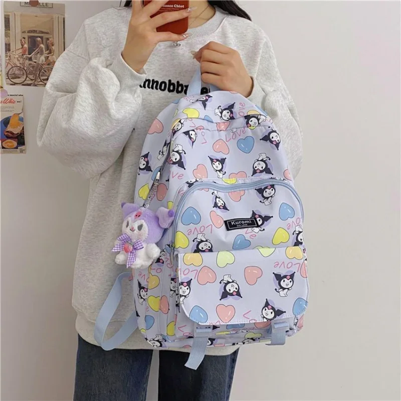 Sanrio New Clow M Student Schoolbag Large Capacity Casual Waterproof Shoulder Pad Cute Cartoon Backpack