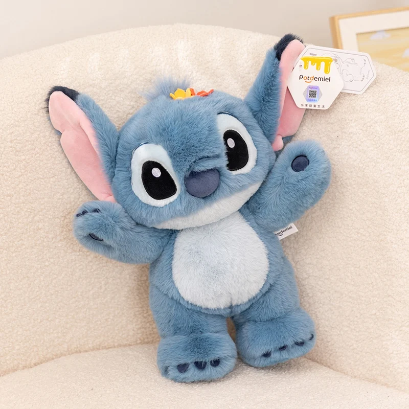 Anime disney kawaii ponto brinquedos de pelúcia bluely lilo & ponto chaveiro de pelúcia bonecas saco pingente festa de aniversário presente para criança menino menina